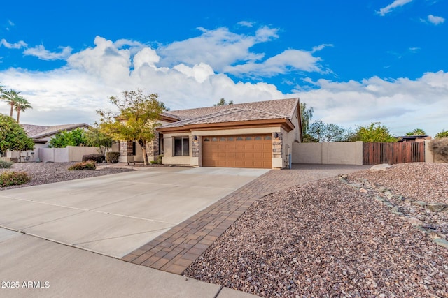 view of front of home featuring a garage