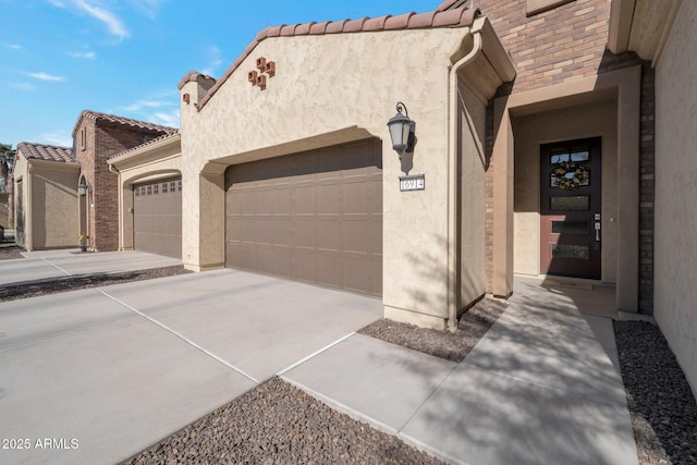 view of home's exterior featuring a garage