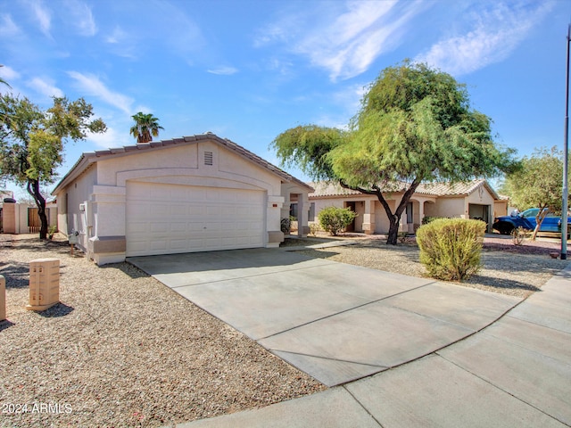 view of front of house featuring a garage