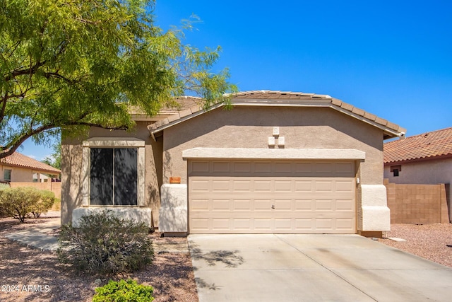 view of front of home featuring a garage