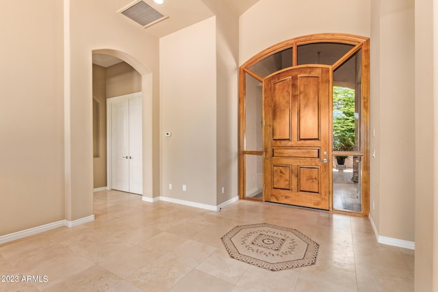 view of tiled entryway