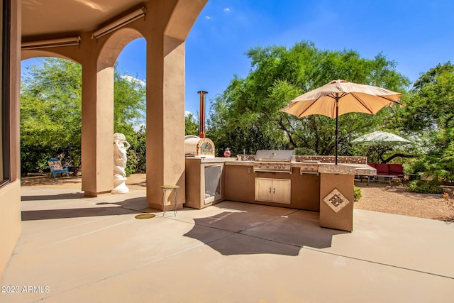 view of patio featuring grilling area and area for grilling