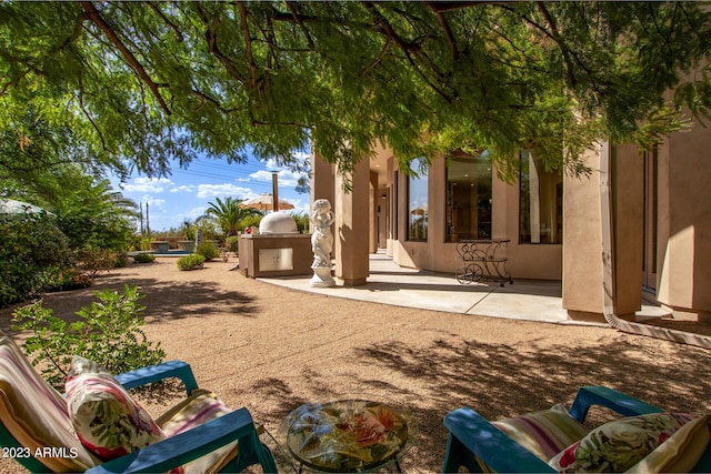 exterior space with a patio