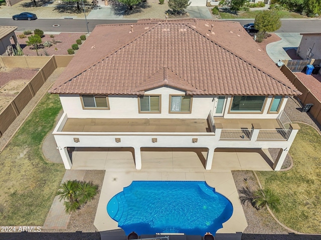 view of pool featuring a patio area