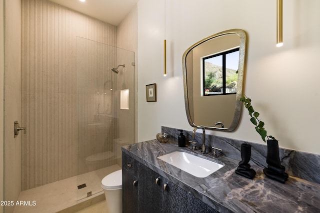 12887 N 135th St, Scottsdale, AZ 85259 - full bathroom with a tile shower and vanity