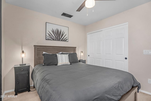 1574 E Scott Ave, Gilbert, AZ 85234 - carpeted bedroom featuring a closet and ceiling fan