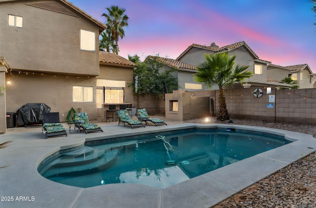 1574 E Scott Ave, Gilbert, AZ 85234 - view of pool featuring a patio area and grilling area