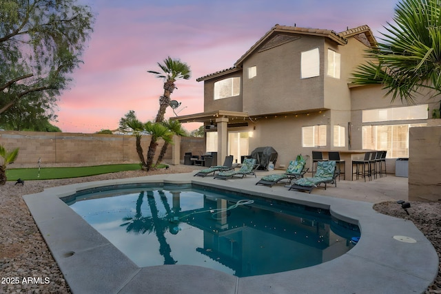 1574 E Scott Ave, Gilbert, AZ 85234 - view of swimming pool with a patio area and grilling area
