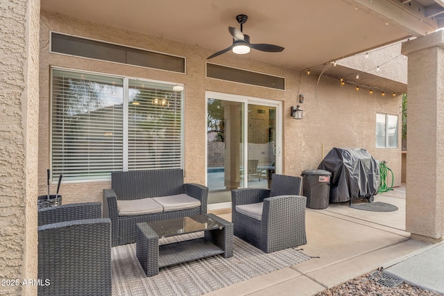 1574 E Scott Ave, Gilbert, AZ 85234 - view of patio with a ceiling fan and a grill