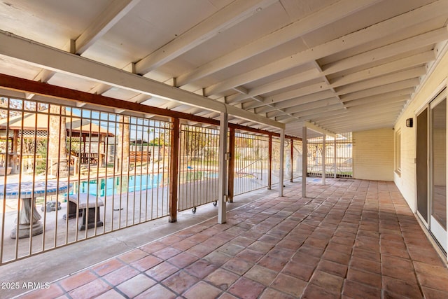 view of patio / terrace featuring a community pool