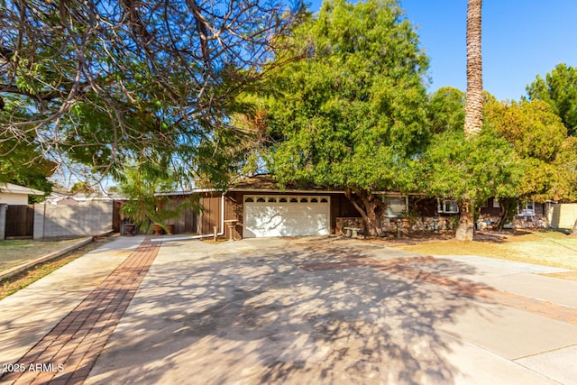 view of front facade with a garage