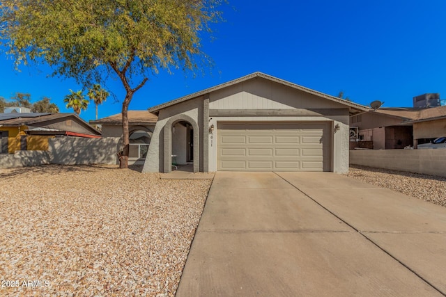 ranch-style house with a garage