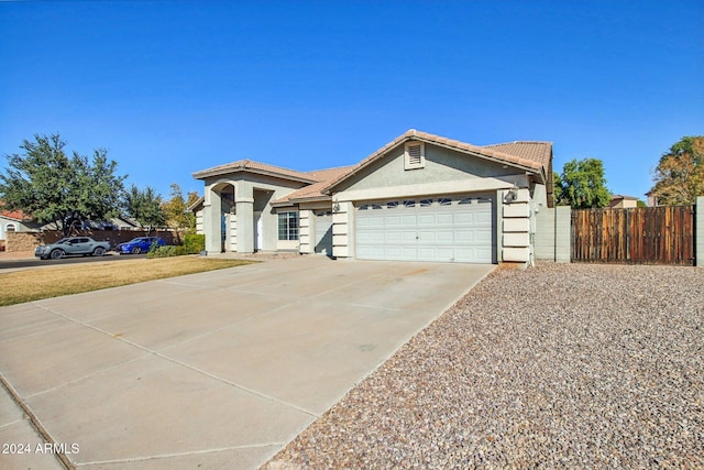 view of front facade featuring a garage