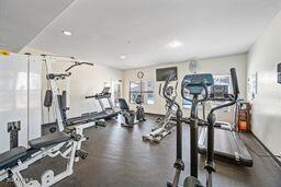 exercise room with plenty of natural light