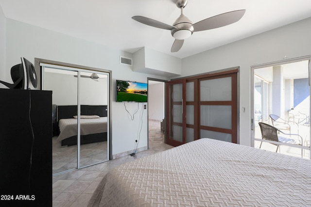 bedroom with ceiling fan