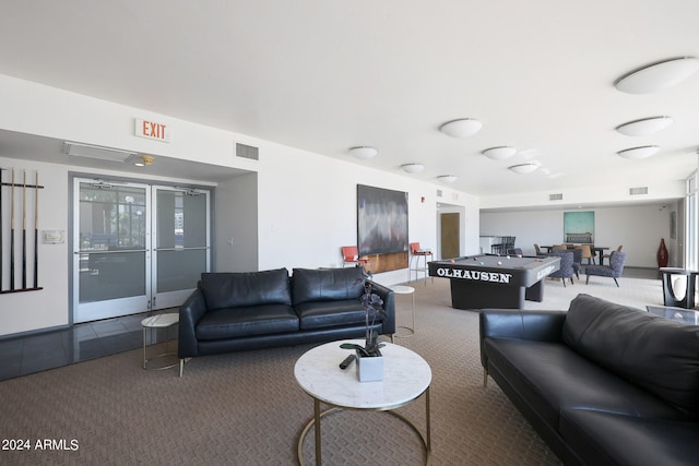 interior space with carpet floors