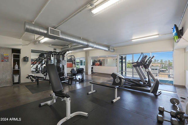 view of exercise room