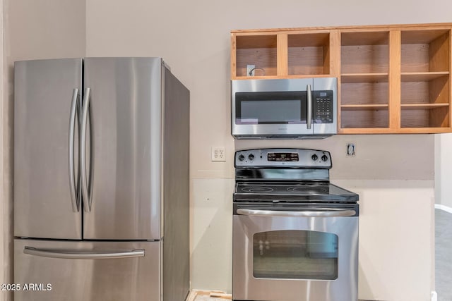 kitchen with appliances with stainless steel finishes