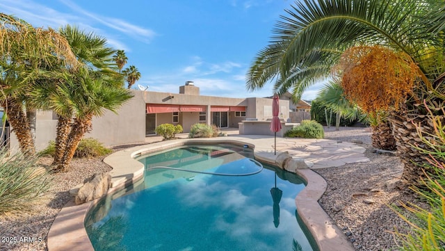 view of pool with a patio