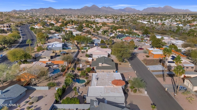 aerial view featuring a mountain view