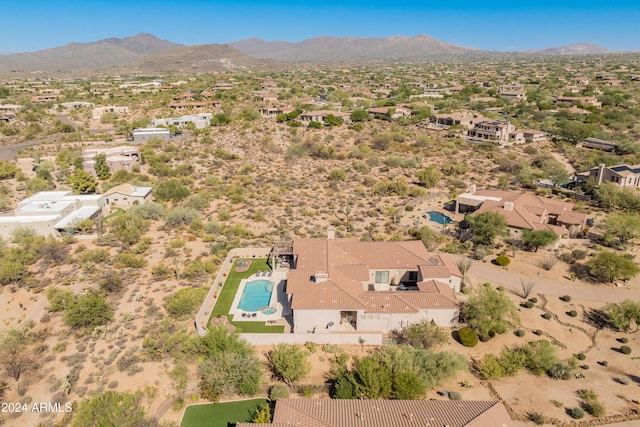 bird's eye view featuring a mountain view