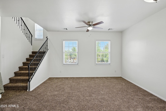 2109 E Fraktur Rd, Phoenix, AZ 85040 - carpeted spare room featuring a ceiling fan and stairs