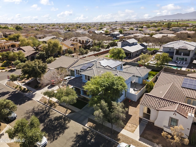 aerial view with a residential view