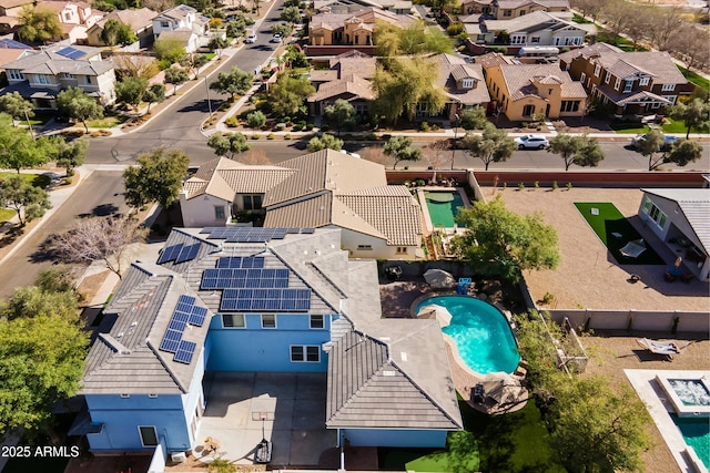 bird's eye view featuring a residential view