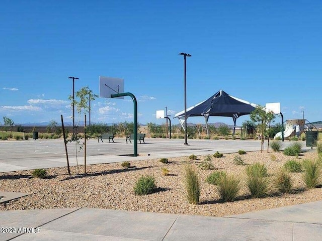 exterior space featuring basketball court