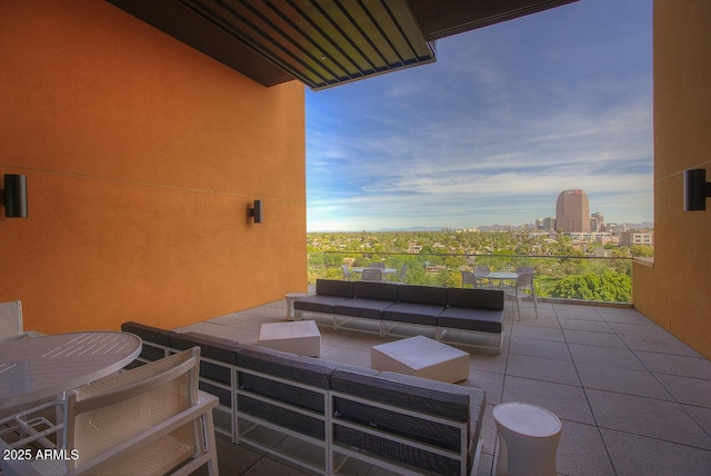 view of patio / terrace with an outdoor living space