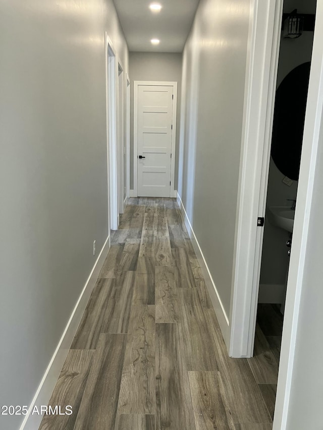 4079 E Roosevelt St, Apache Junction, AZ 85119 - hall with dark wood-style floors