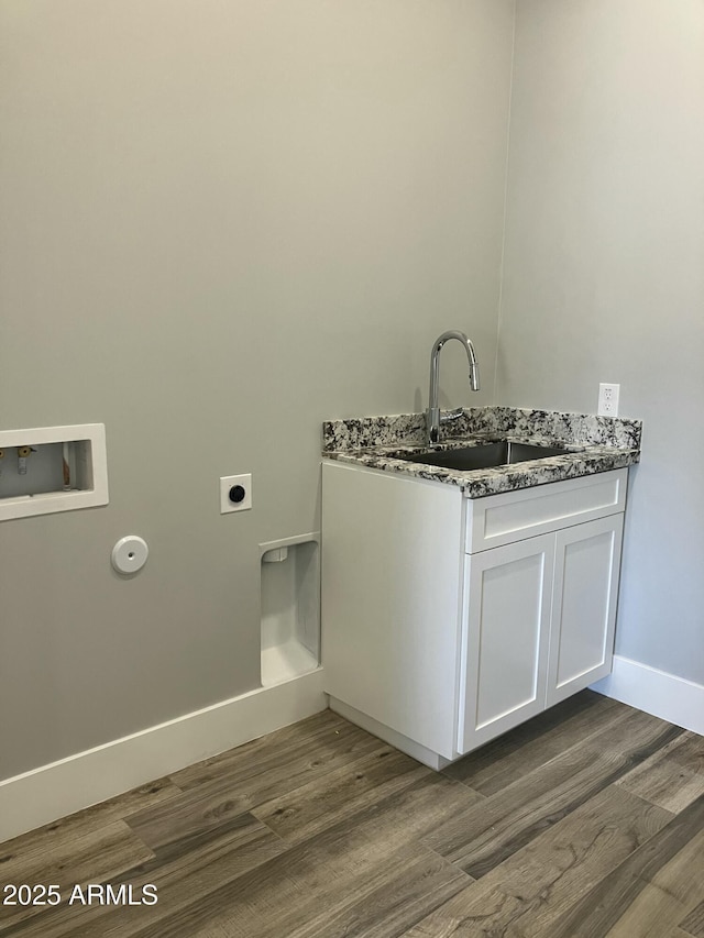 4079 E Roosevelt St, Apache Junction, AZ 85119 - washroom with hookup for an electric dryer, washer hookup, and dark wood finished floors