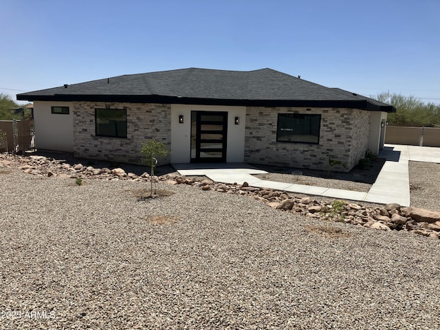 4079 E Roosevelt St, Apache Junction, AZ 85119 - view of front of property featuring brick siding and roof with shingles