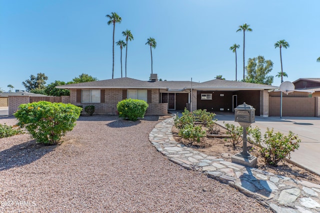 view of ranch-style house