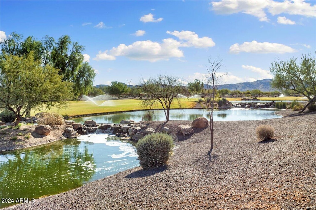 view of water feature featuring a mountain view