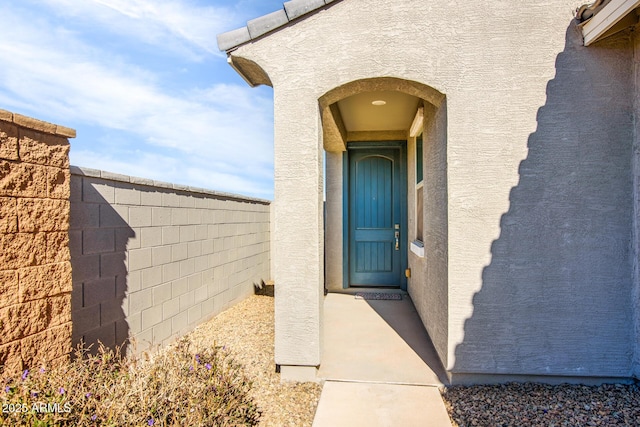 view of doorway to property