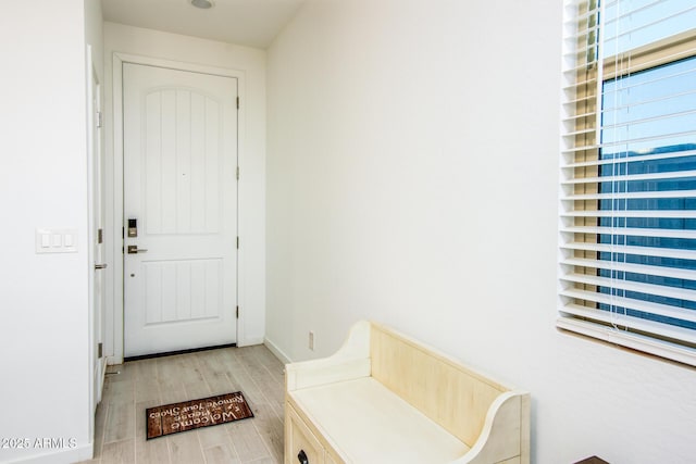 interior space with light wood-type flooring