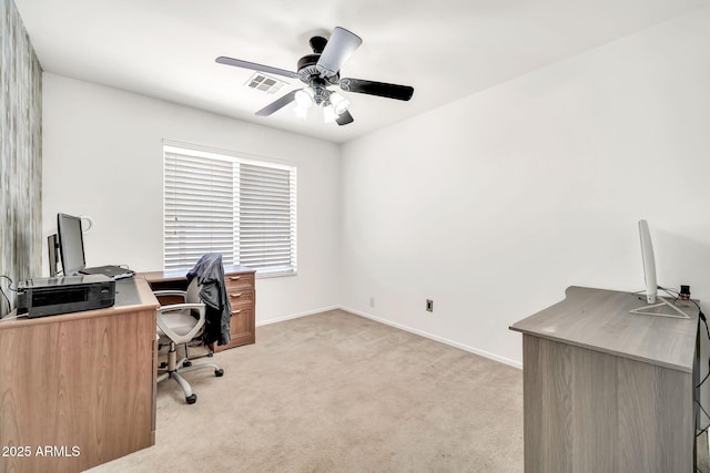 15019 W Banff Ln, Surprise, AZ 85379 - home office with ceiling fan and light carpet