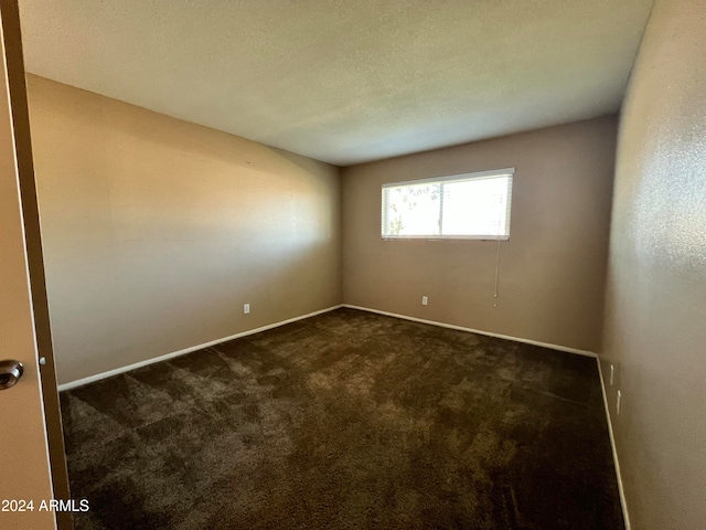 empty room with dark colored carpet