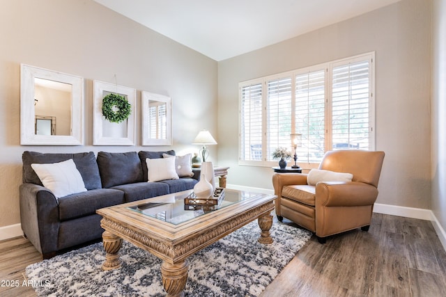 4422 E Spur Dr, Cave Creek, AZ 85331 - living area featuring baseboards and wood finished floors