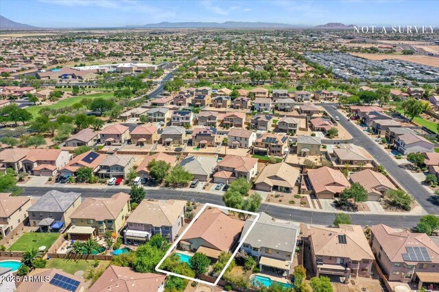 45131 W Horse Mesa Rd, Maricopa, AZ 85139 - aerial view of property's location with property boundaries highlighted and nearby suburban area