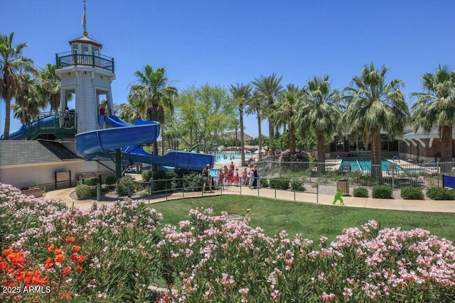 view of community featuring a playground