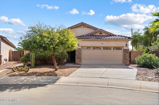 view of front of house featuring a garage