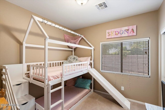 view of carpeted bedroom