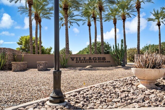 view of community sign