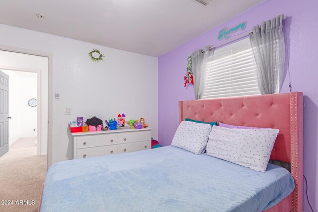 view of carpeted bedroom