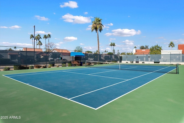 view of tennis court with basketball court