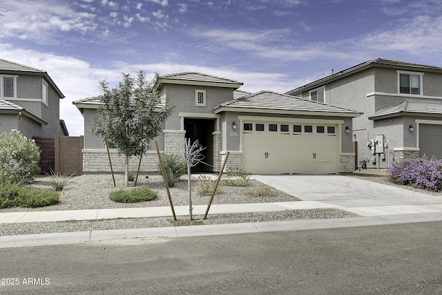 view of front of home featuring a garage