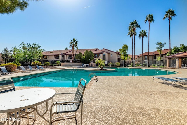 view of pool with a patio area