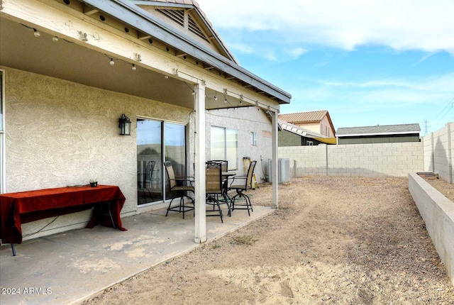 view of patio with central air condition unit